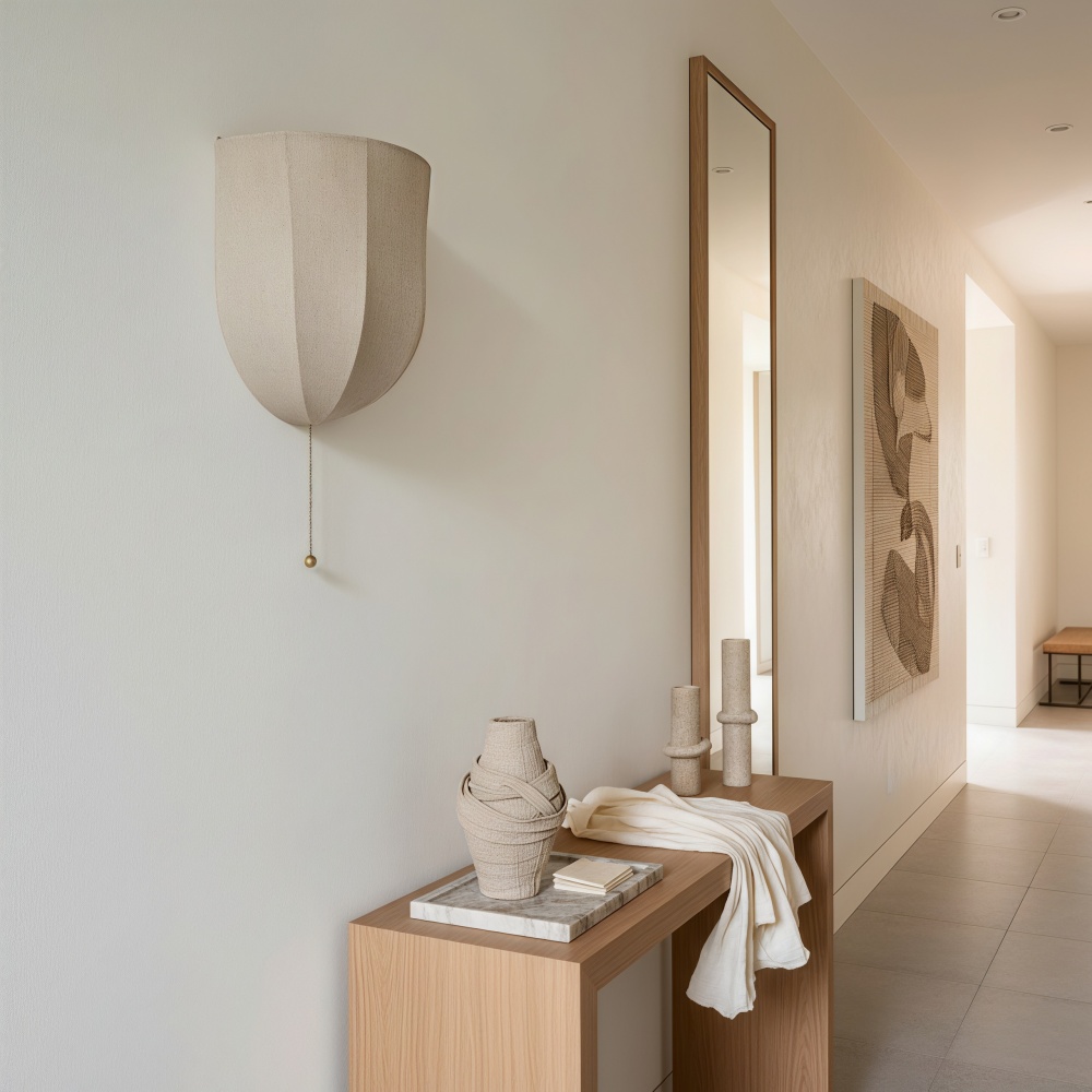 Fablune wandlamp in een hal