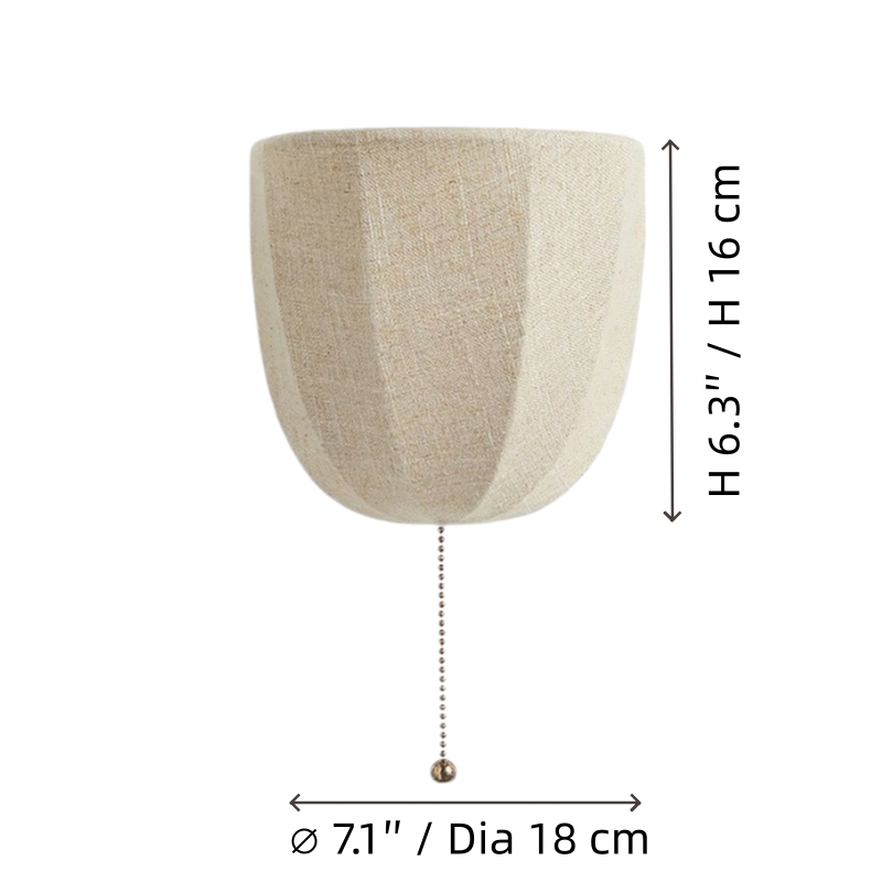 Afmetingen van de Fablune wandlamp