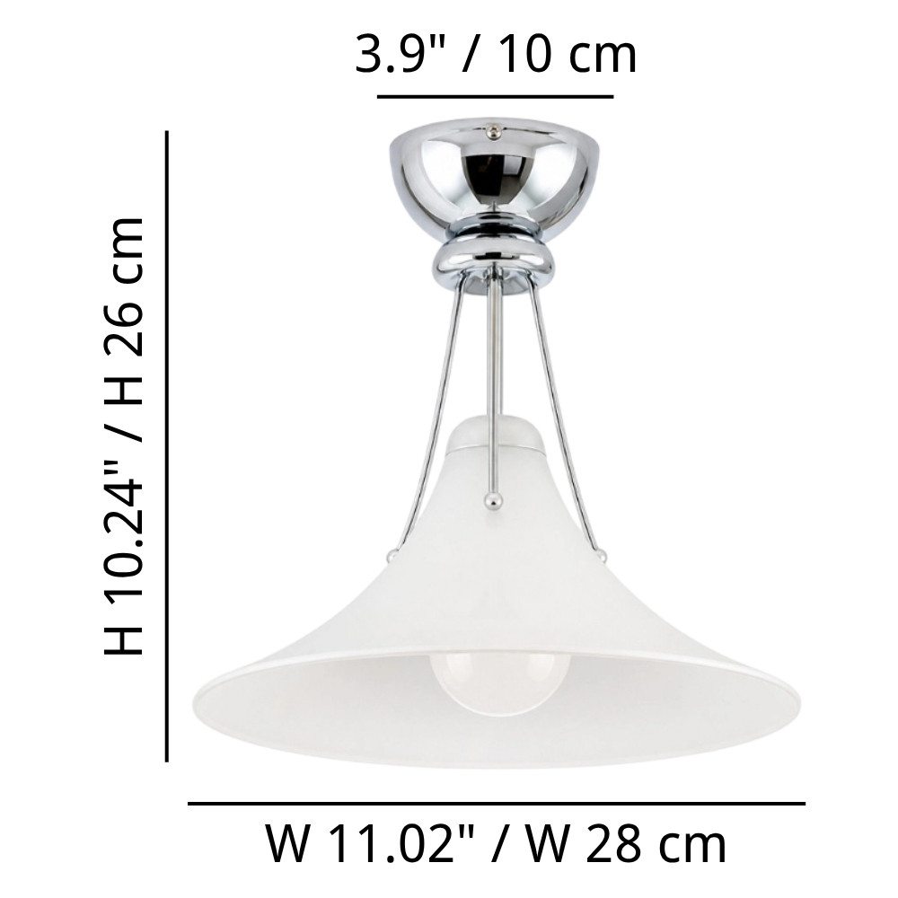 Dimensioni della lampada da soffitto Kallera Magnolia