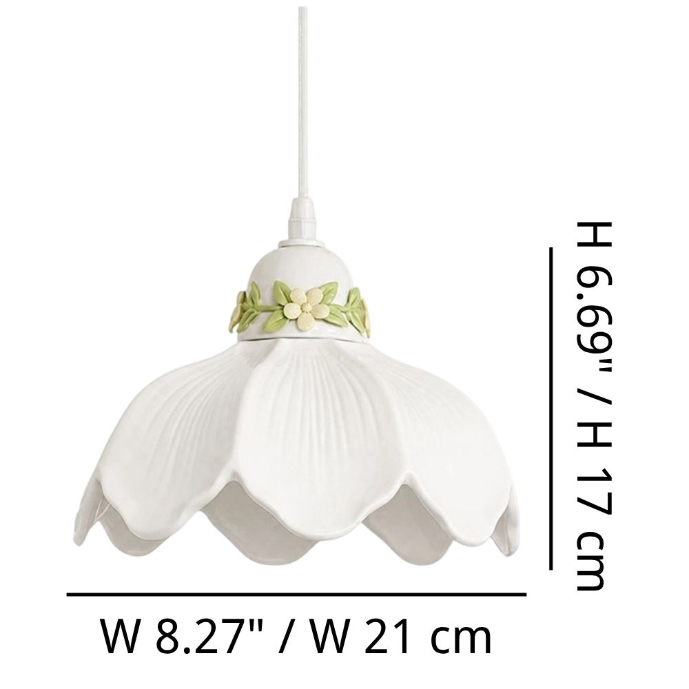 Cazelle Flower Pendant Lamp size diagram