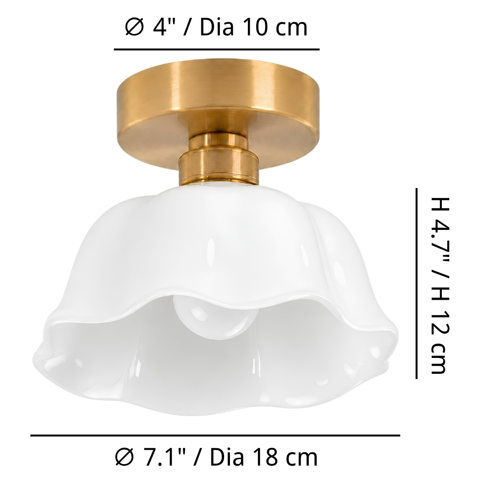 Afmetingen van de Cienax keramische plafondlamp