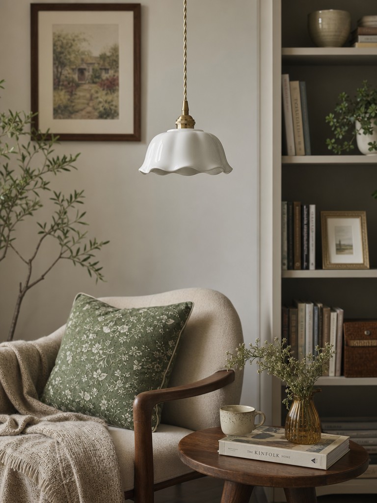 Cienax hanglamp naast een bed in een rustige slaapkamer