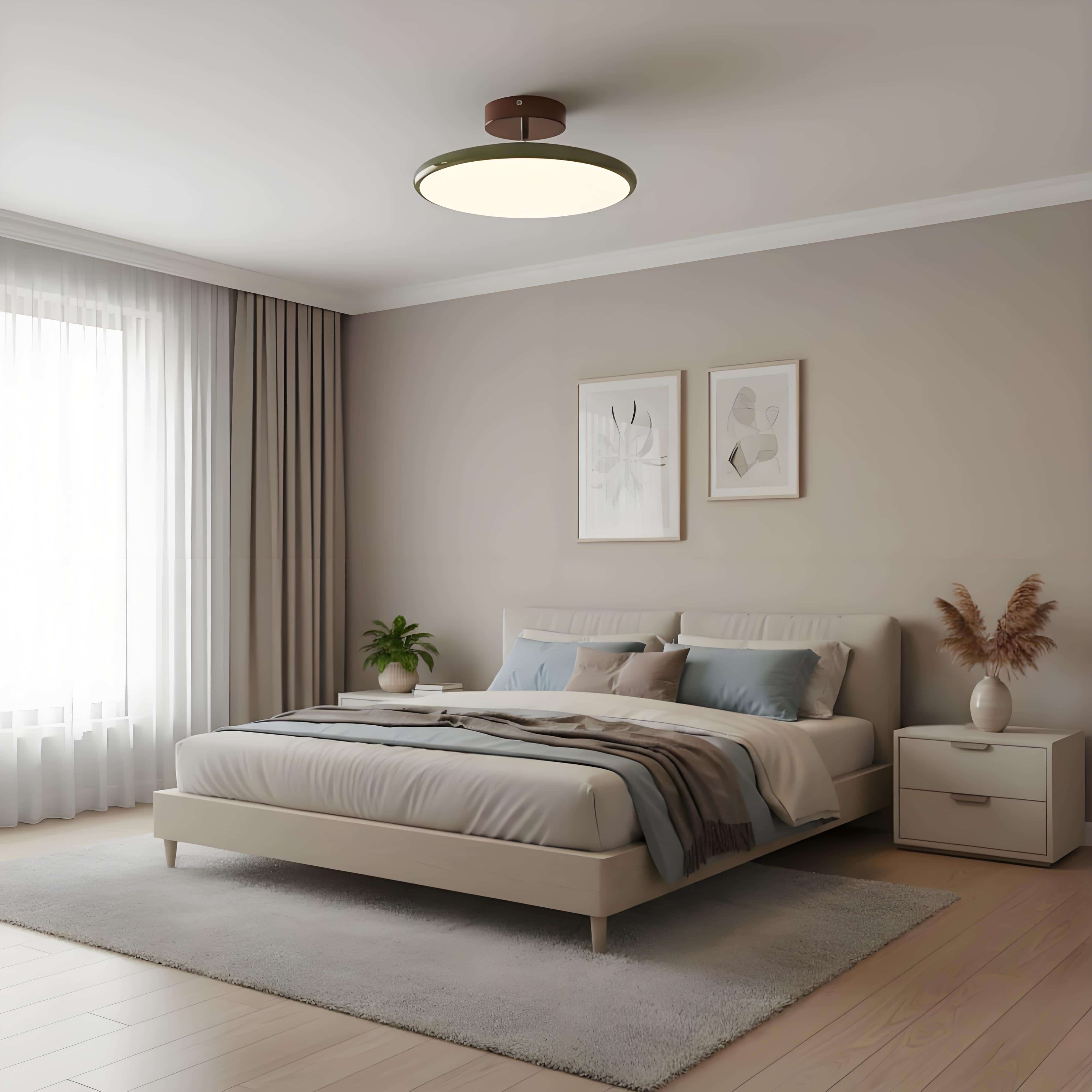 Ideale plaatsing in een slaapkamer met warm licht