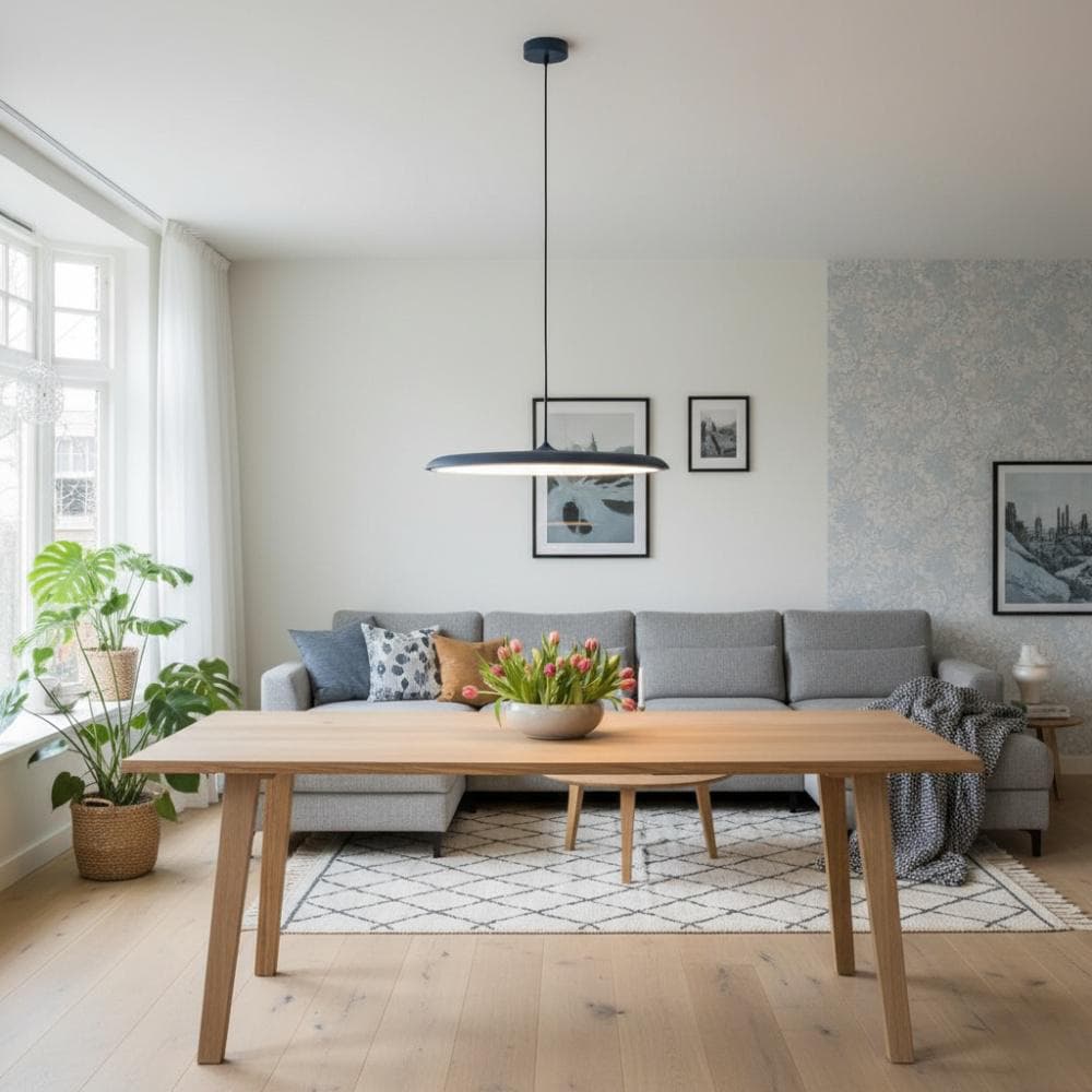 Hanglamp in woonkamer