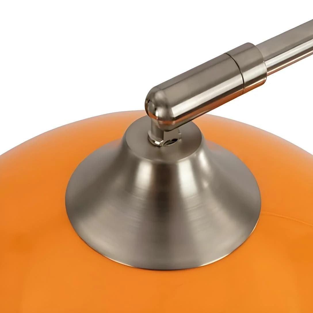 Arc vloerlamp metalen verbinding detail