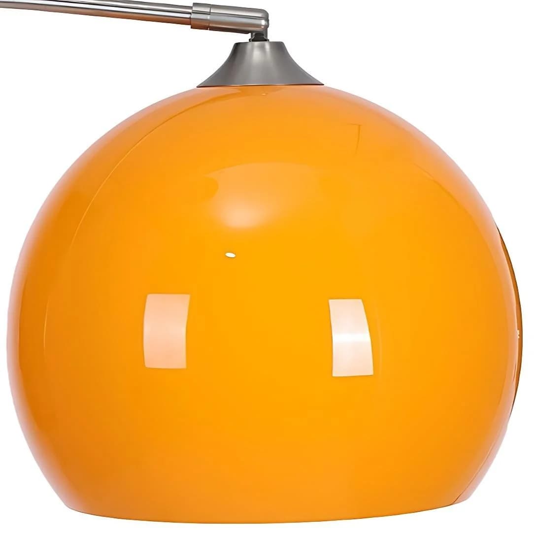 Arc vloerlamp oranje kap detail