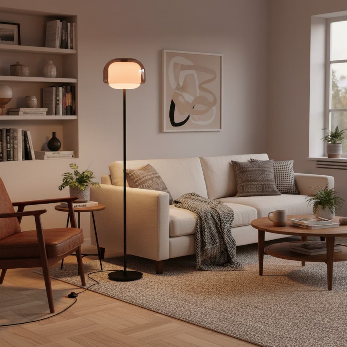 Dimbare vloerlamp Hover van het Italiaanse merk Lodes