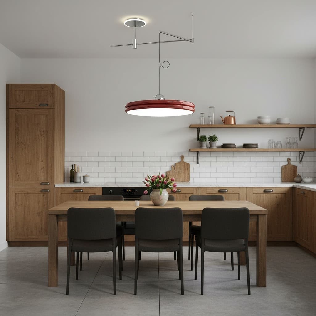 Ideale plaatsing boven eettafel