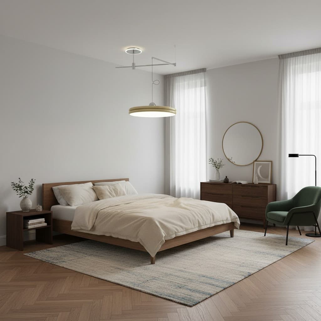 Ideale plaatsing in slaapkamer met stoel