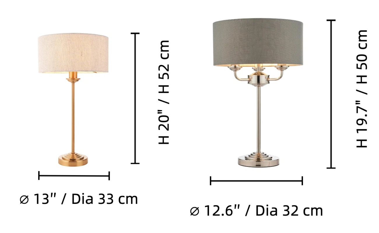 Tela tafellamp afmetingen