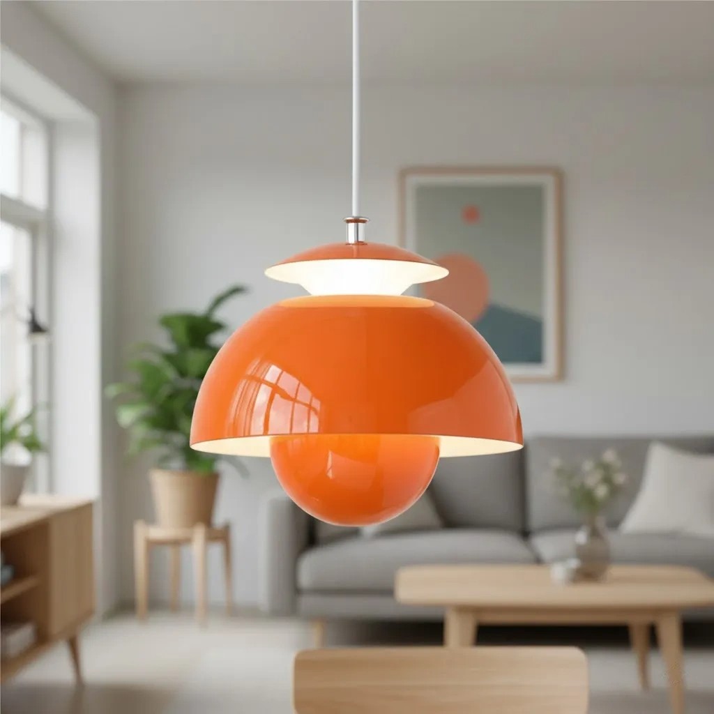 Orin hanglamp met licht aan