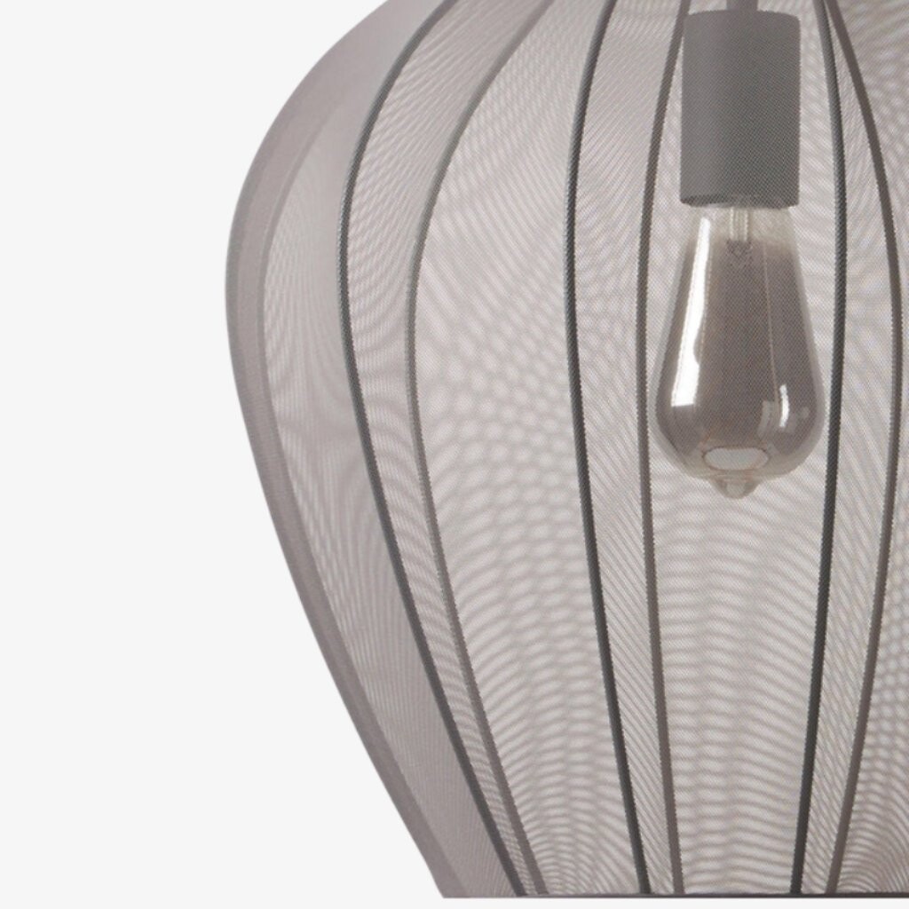 Close-up van de fitting en mesh-structuur