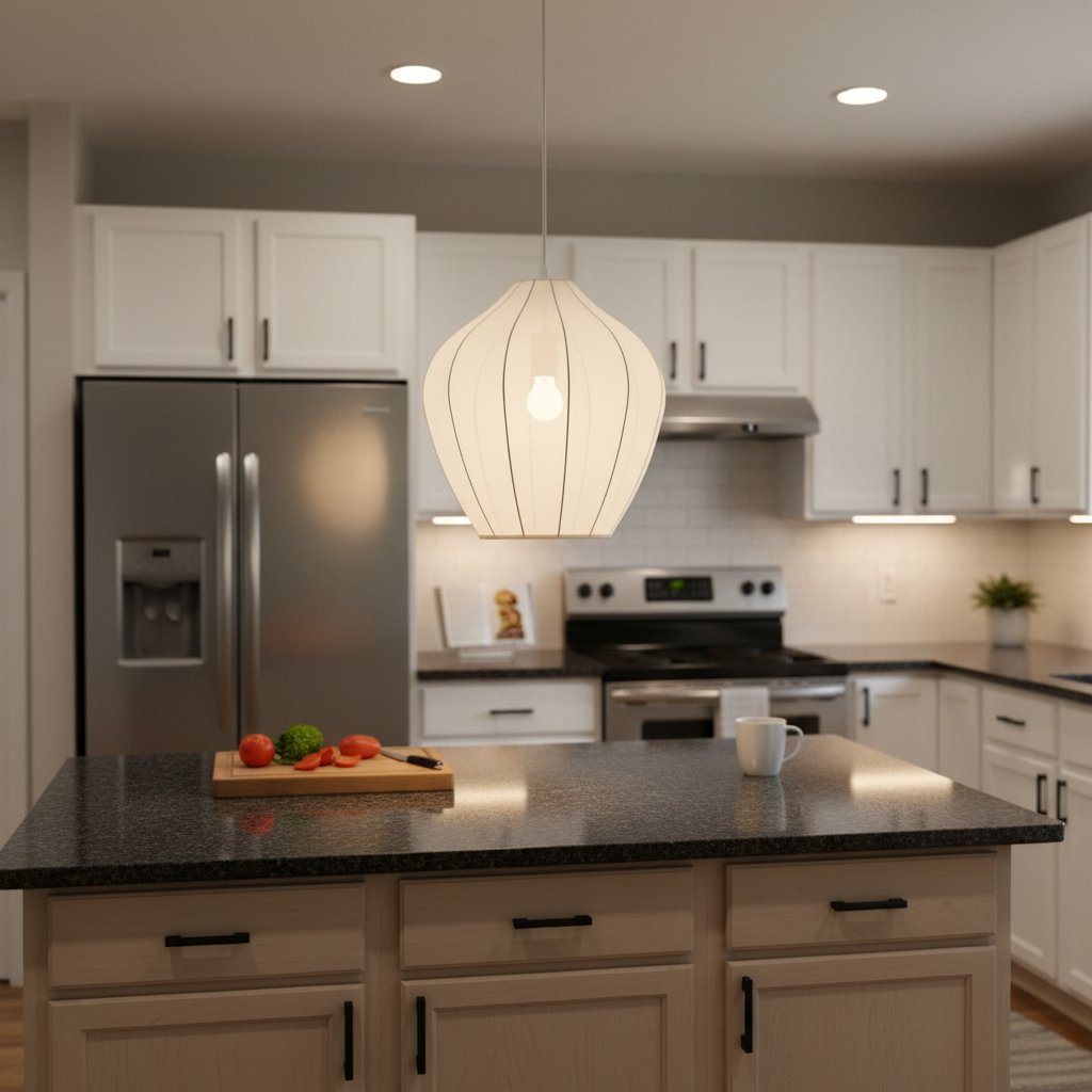 Lumifil hanglamp in een lichte keuken