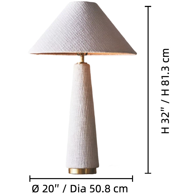 Maatschema van de Ceruna tafellamp