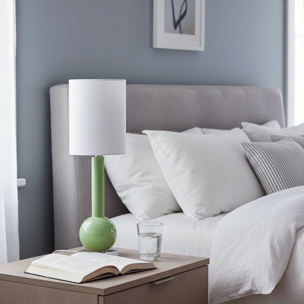 Savara tafellamp naast een bed