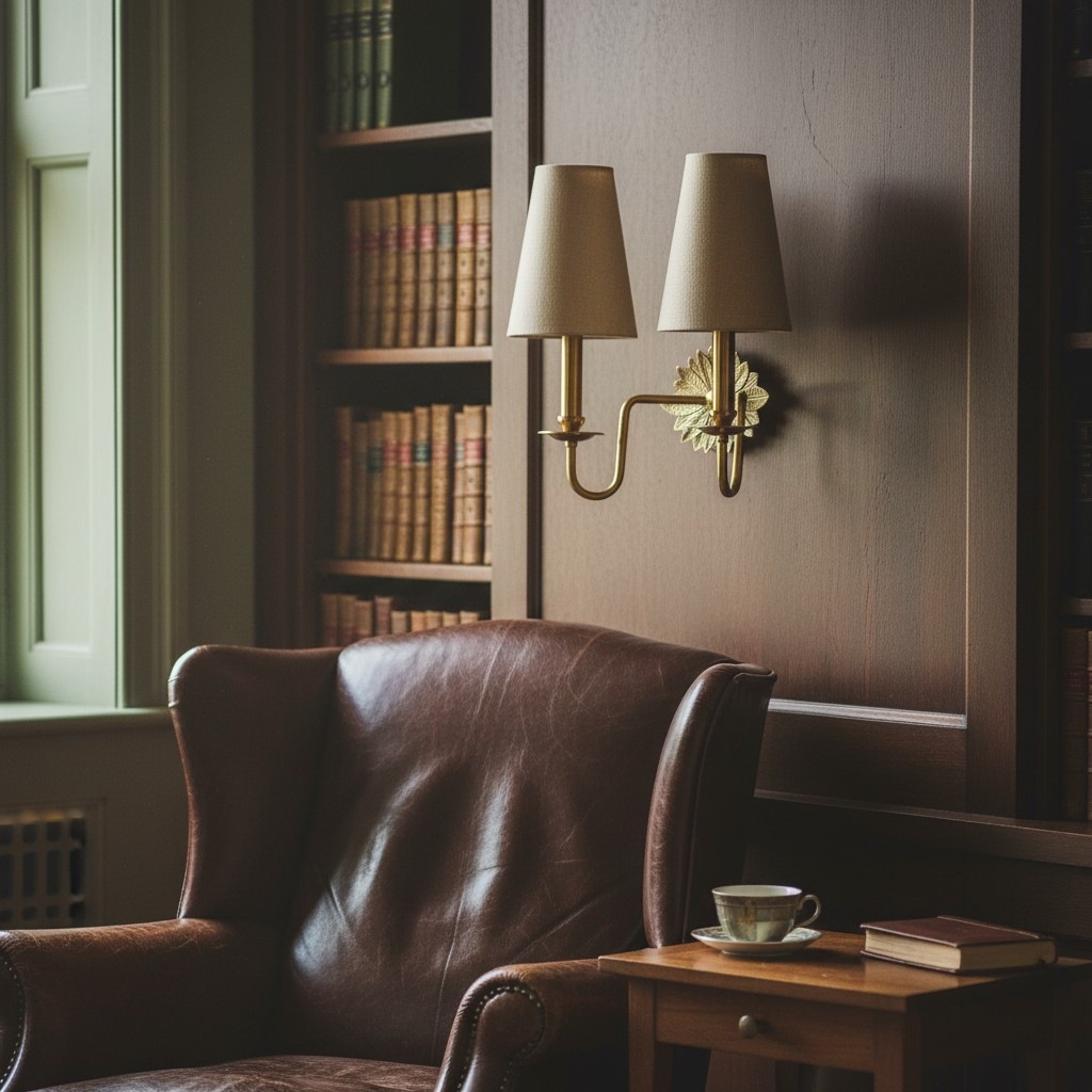 Duova wandlamp in een studeerkamer
