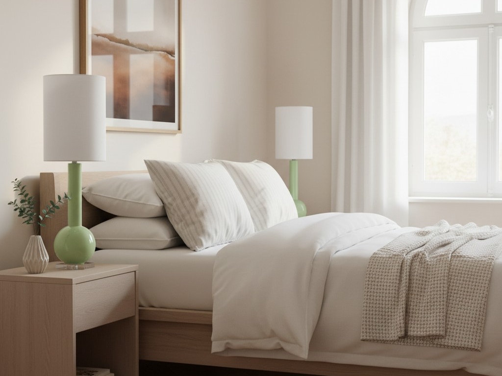 Savara tafellampen naast een bed