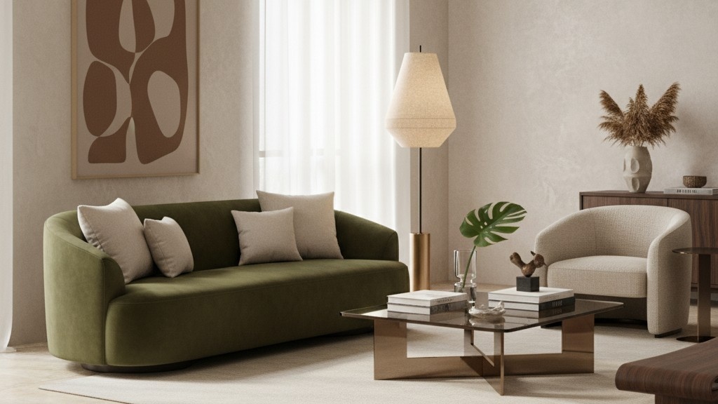 Zalen vloerlamp in woonkamer