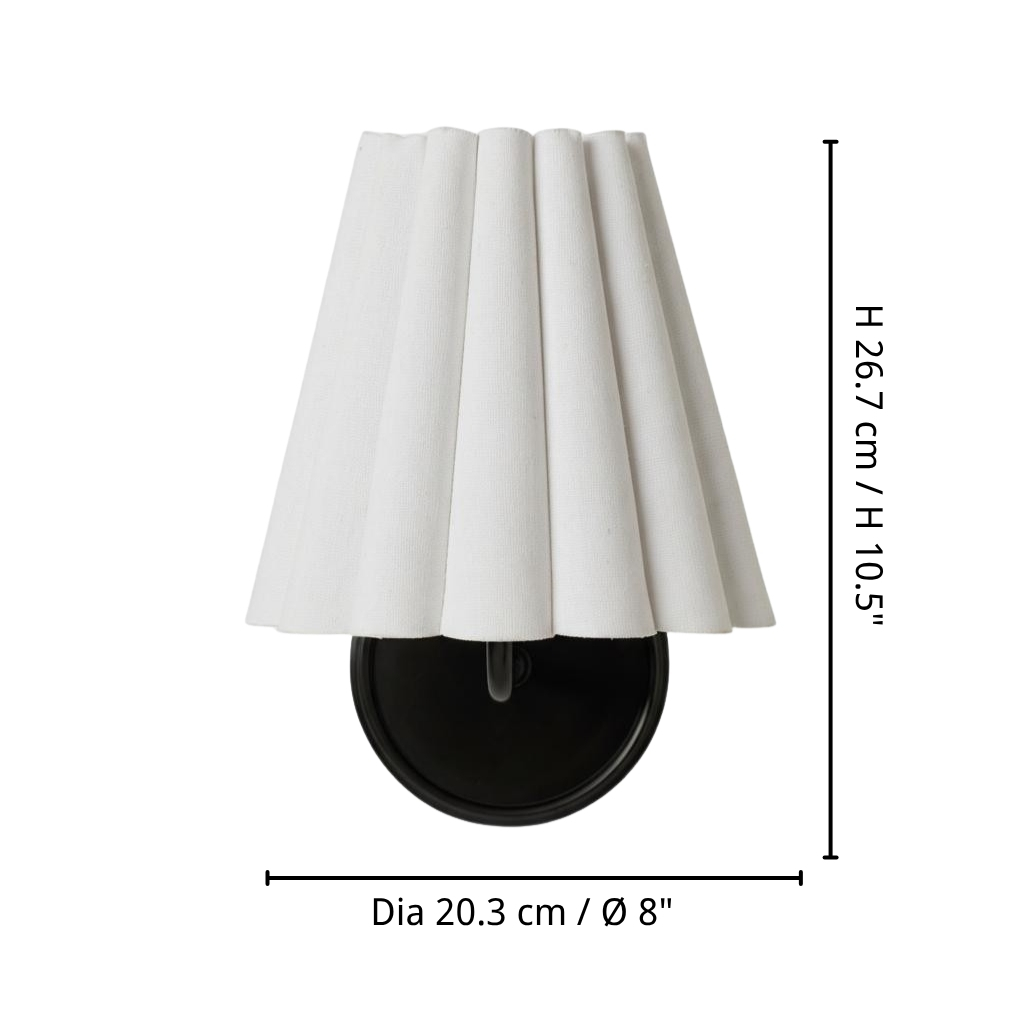Ruffmeto wandlamp maattekening