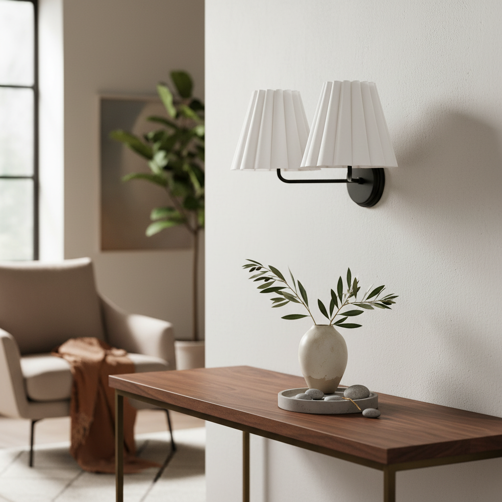 Ruffmeto dubbele wandlamp in kamer