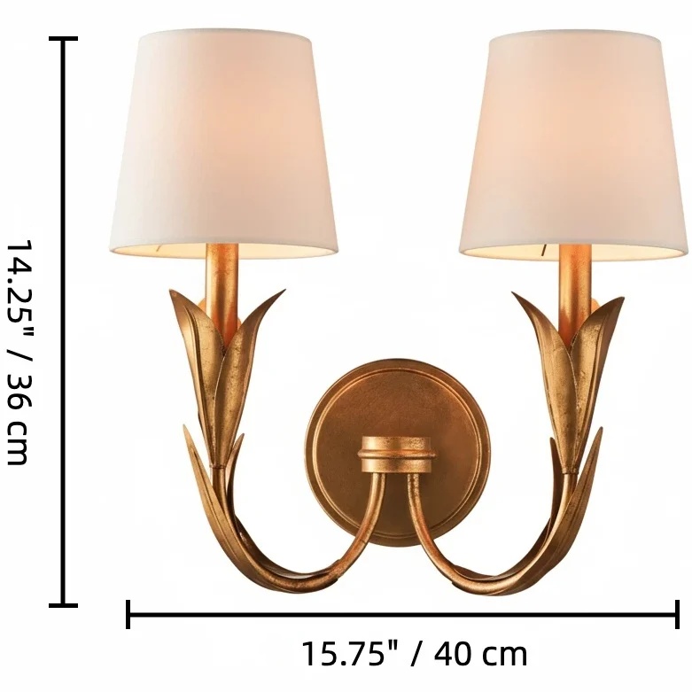 Afmetingen van de Duova wandlamp