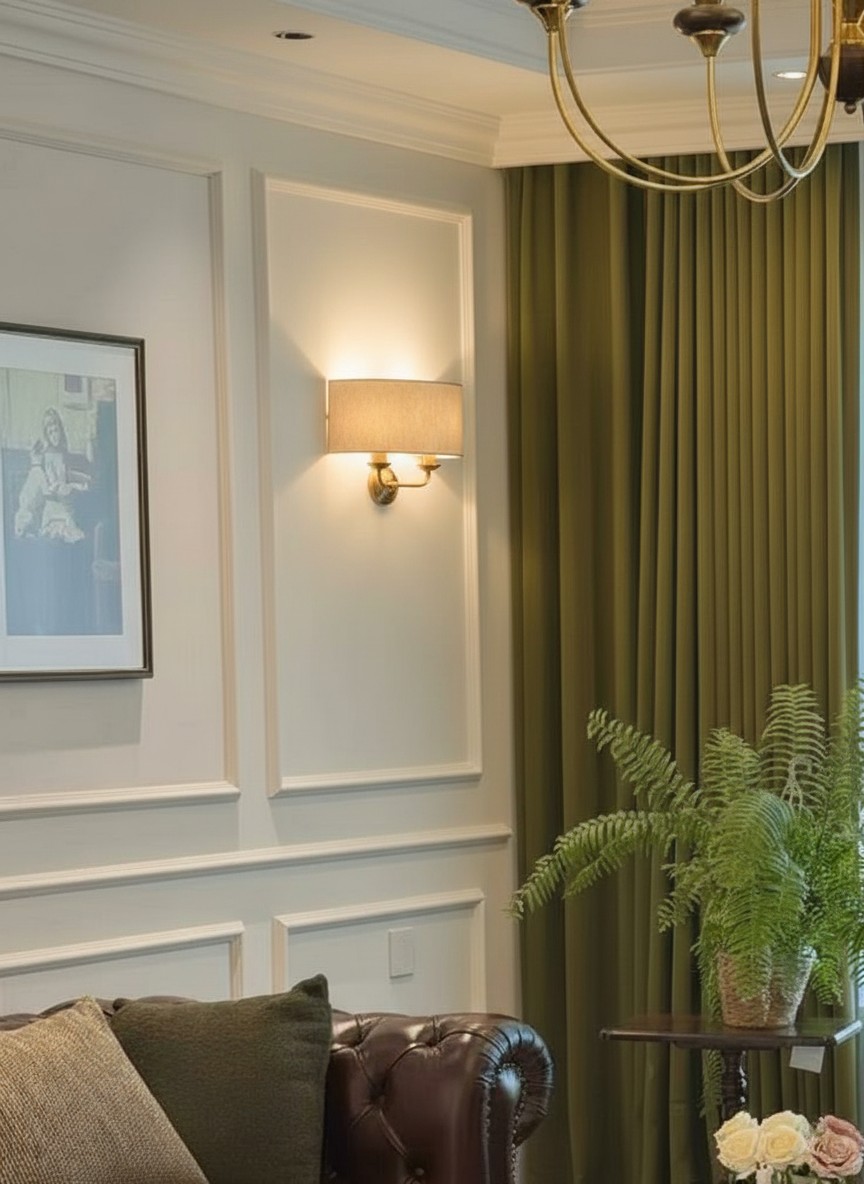 Tela wandlamp klantfoto in woonkamer