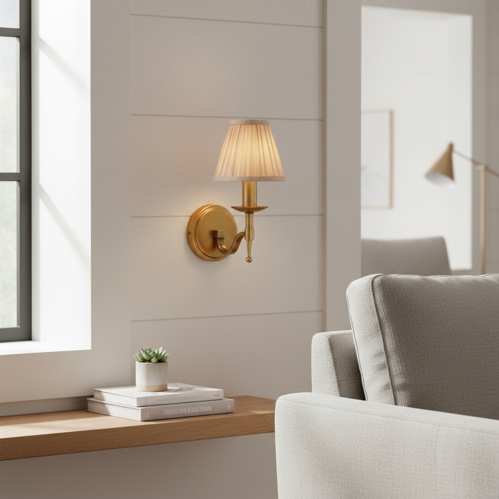 Tela wall light beside a bright window