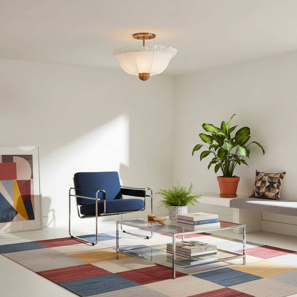 Wickara plafondlamp in lichte zithoek