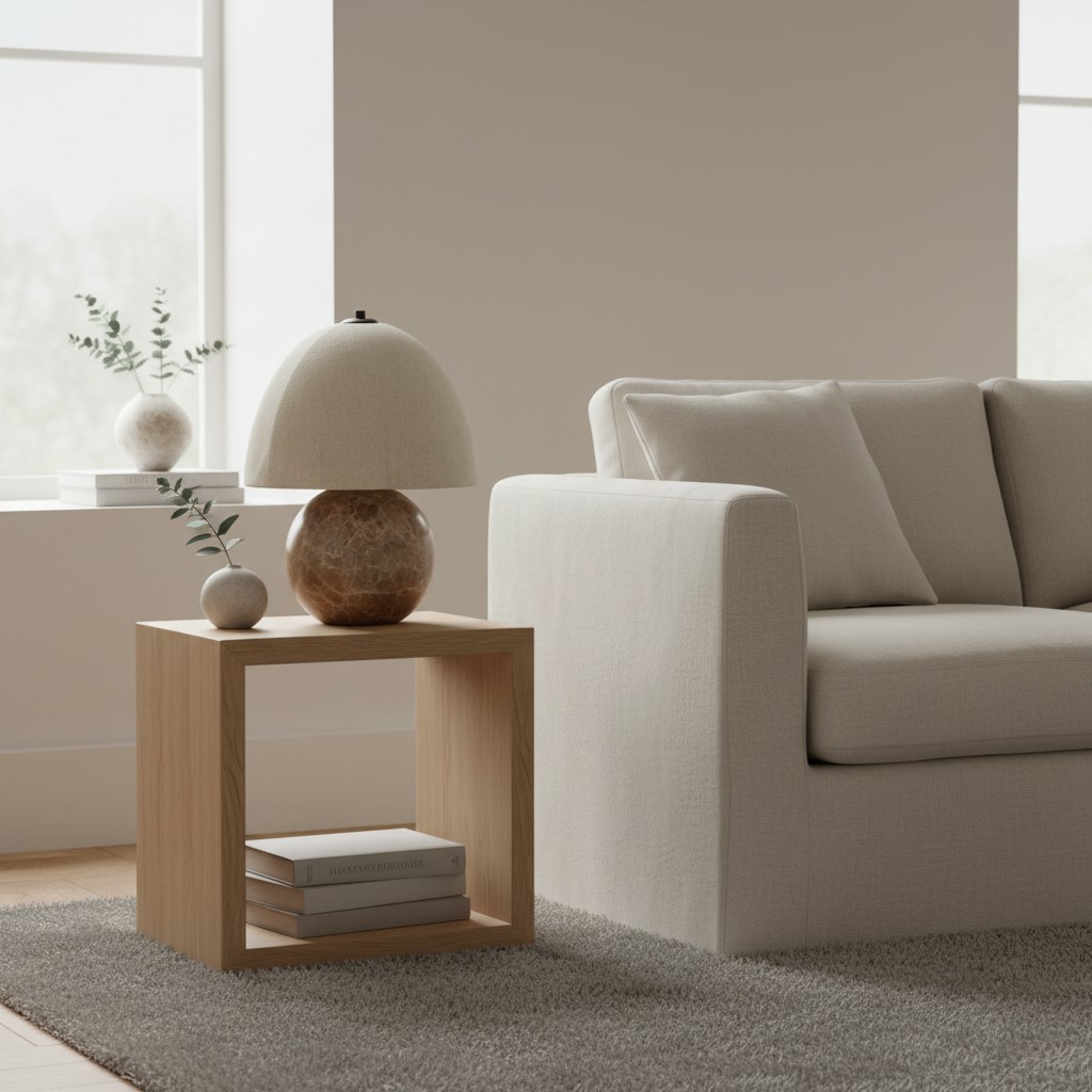 Cordove tafellamp naast een fauteuil