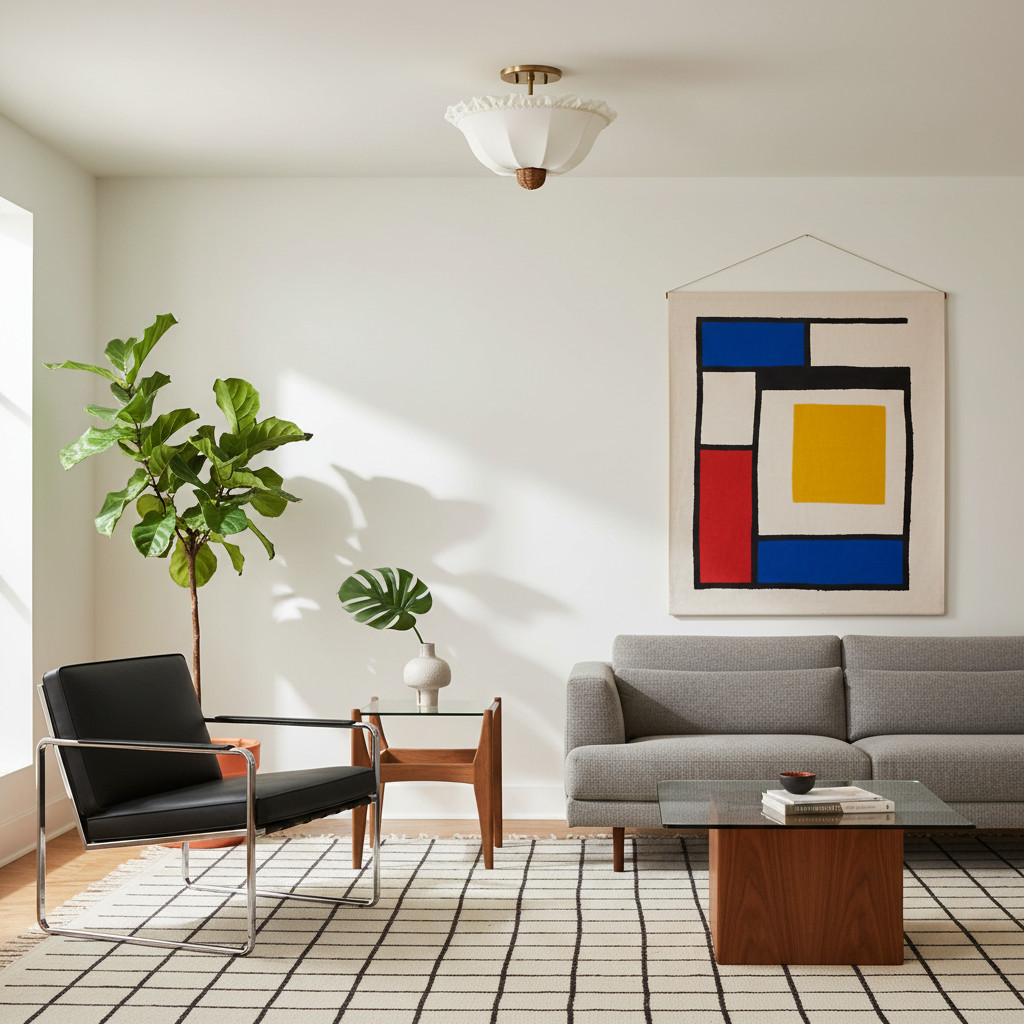 Wickara plafondlamp in woonkamer