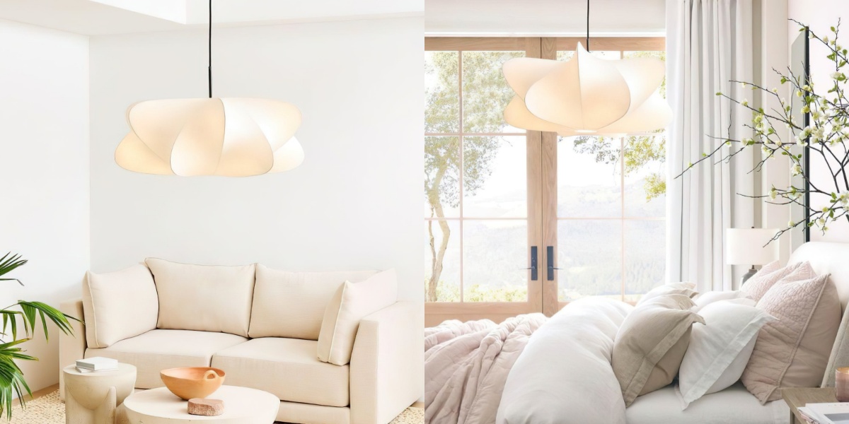 Elysia hanglamp in een lichte woonruimte