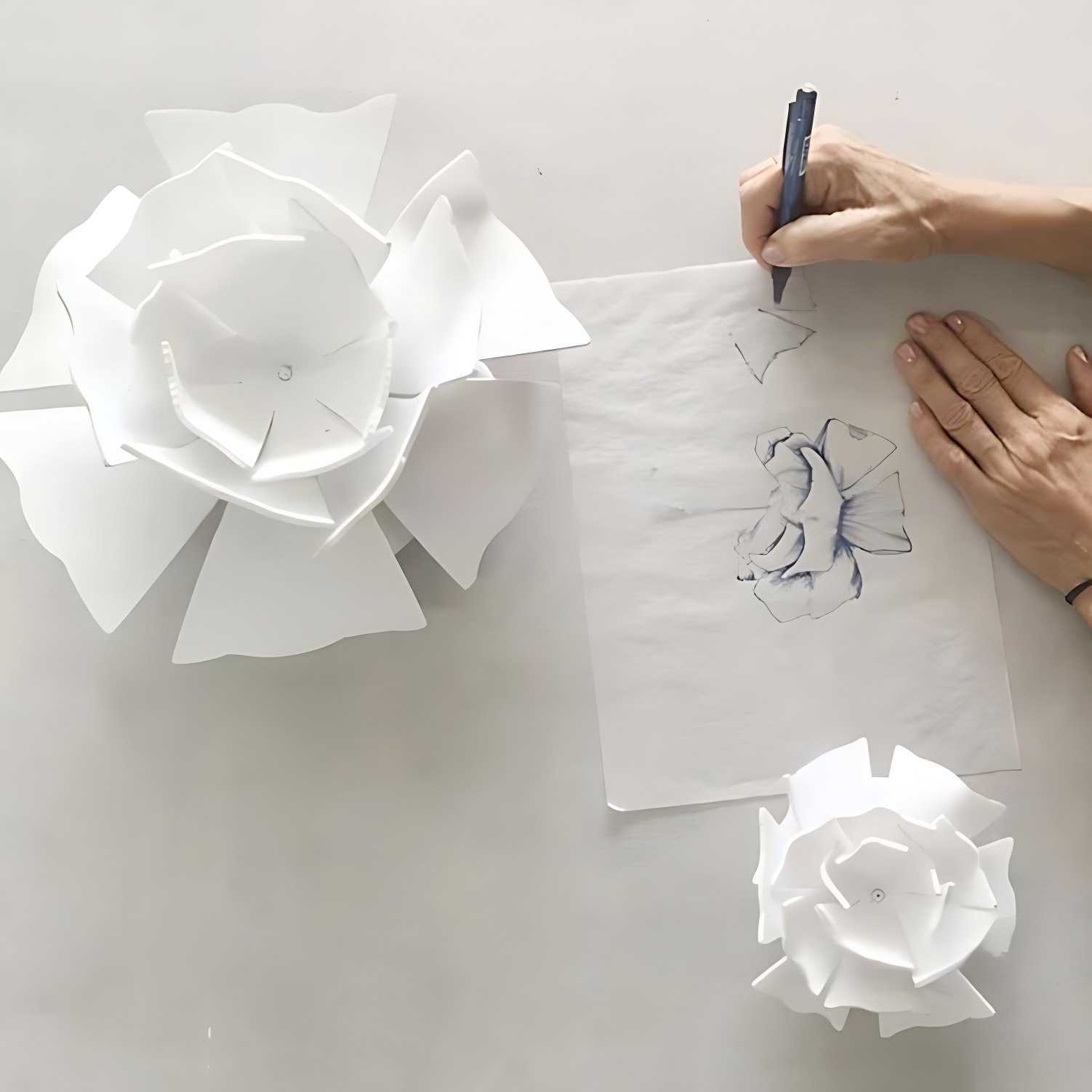 Ontwerpinspiratie voor de witte lotusbloem hanger