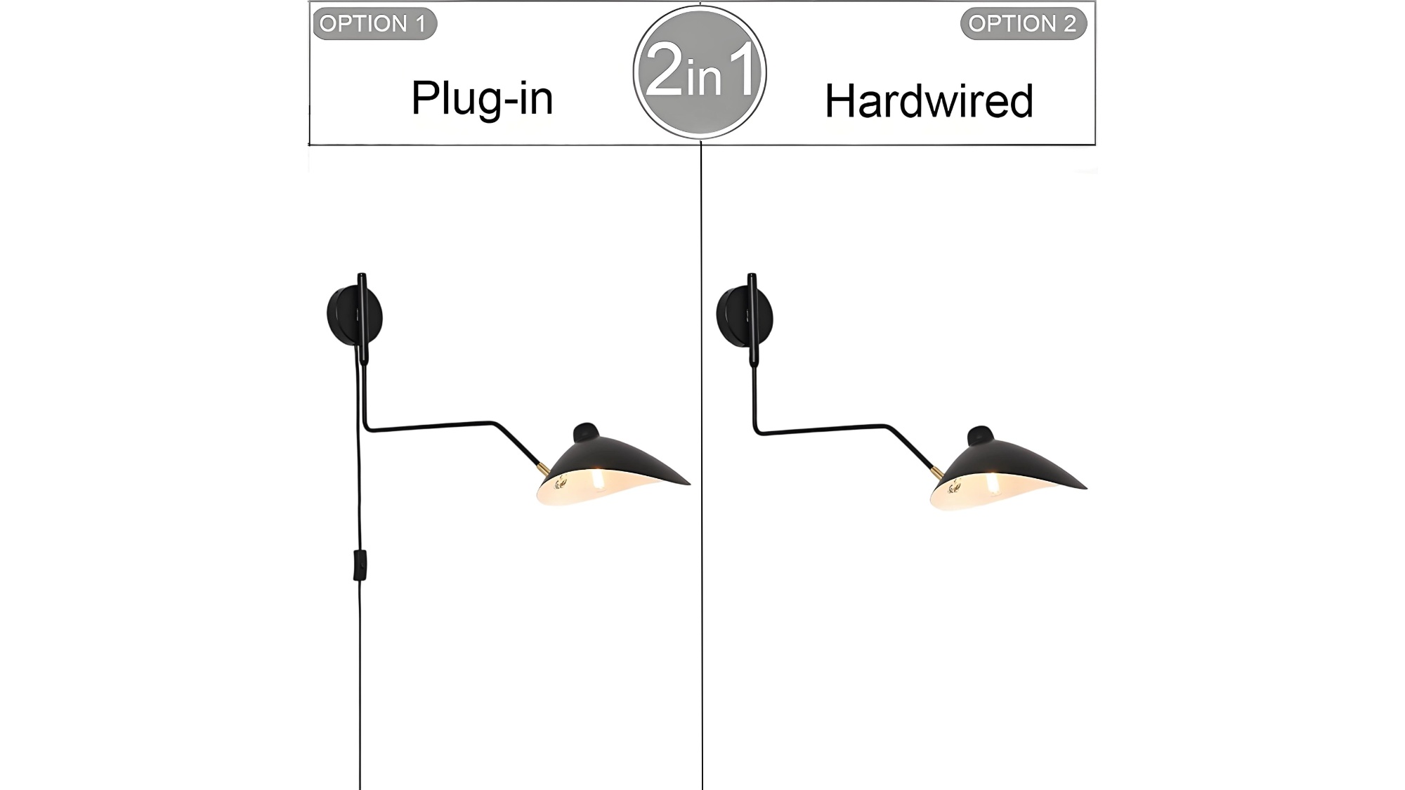 Plug-in en vaste bedrading opties
