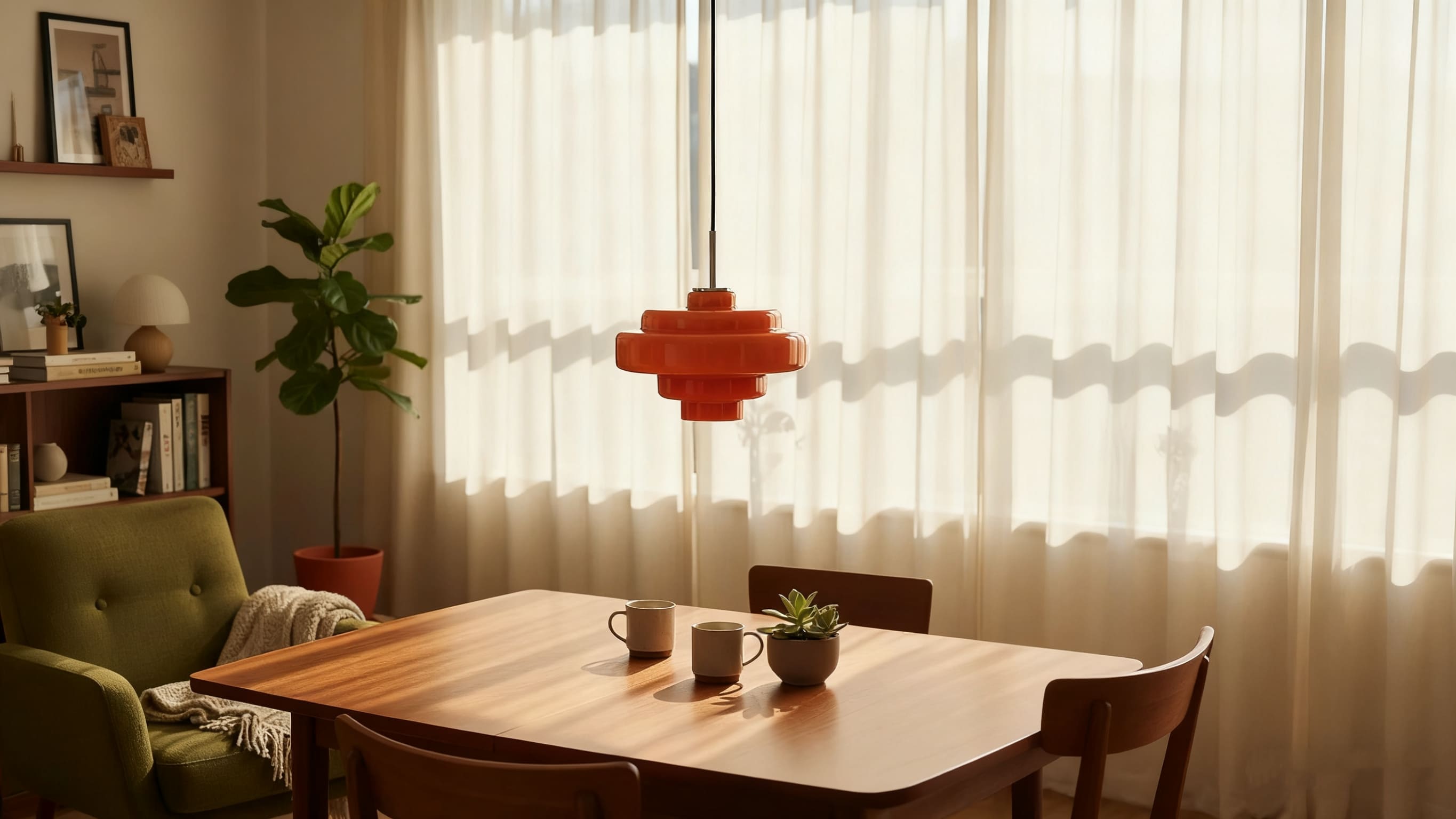 Art Deco kleurrijke Bauhaus glazen hanglamp