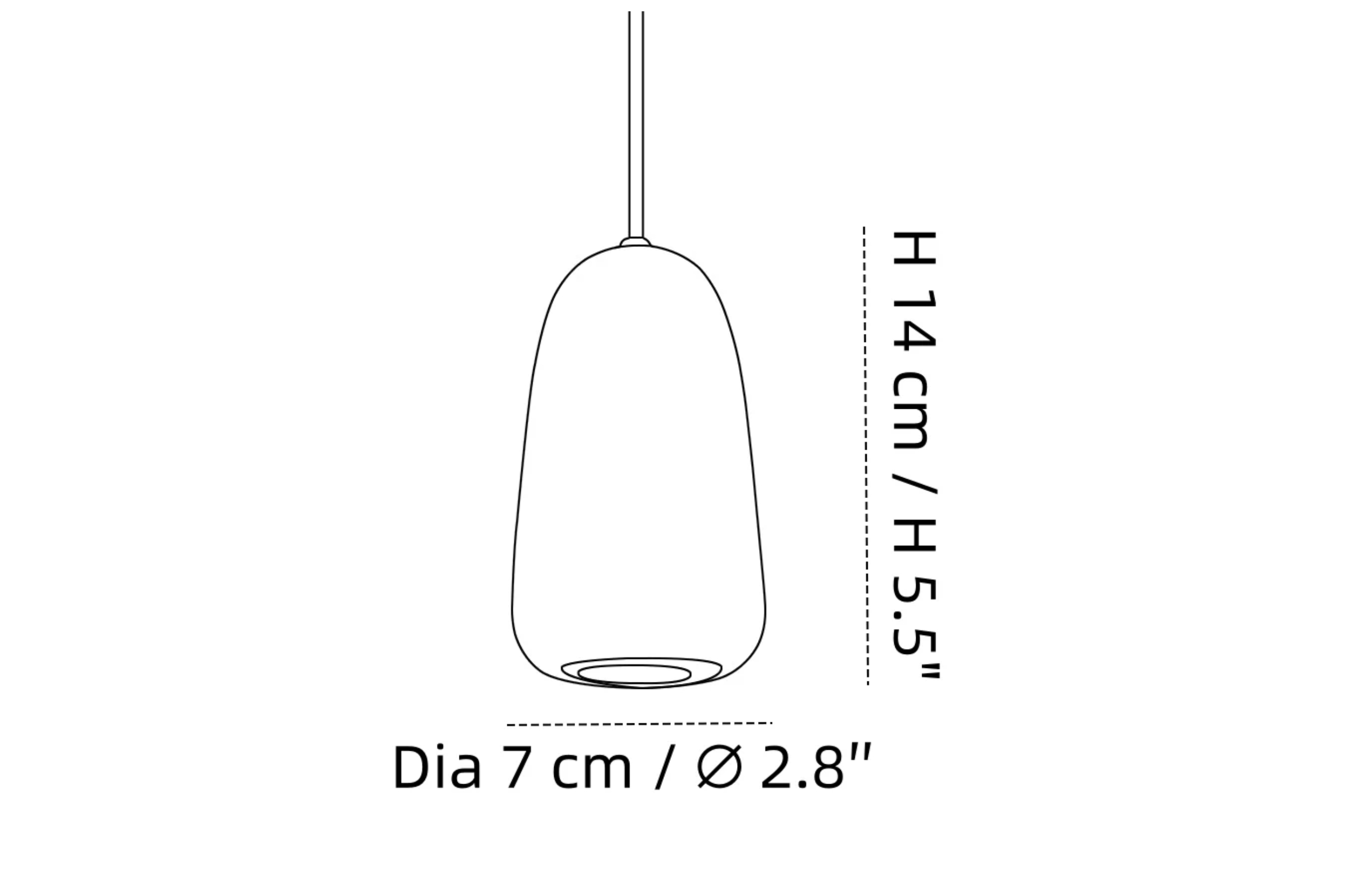Afmetingen van de Cilinder Travertijn Hanglamp