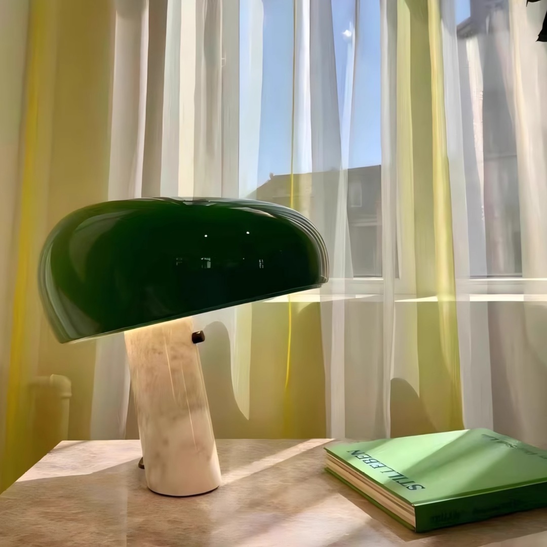 Klantfoto groene tafellamp