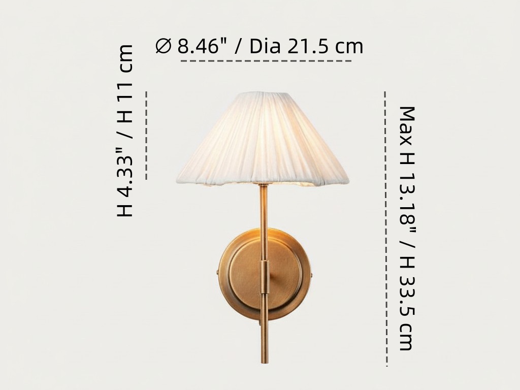 Afmetingen van Lindi wandlamp
