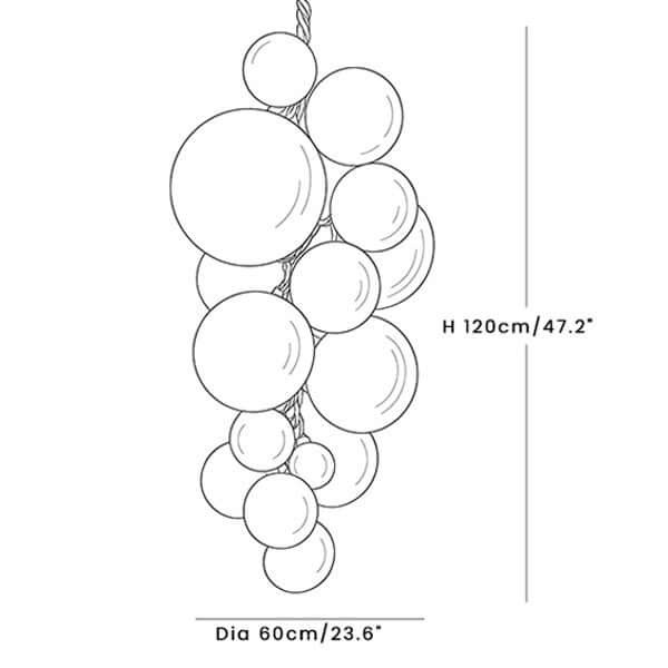 Productgrootte H 120cm Dia 60cm
