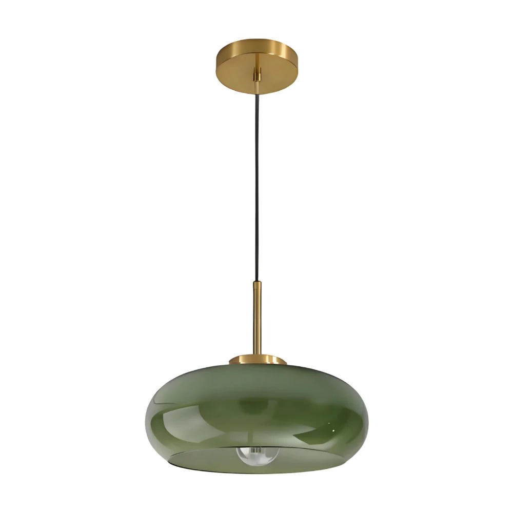 Donkergroene Bauhaus hanglamp