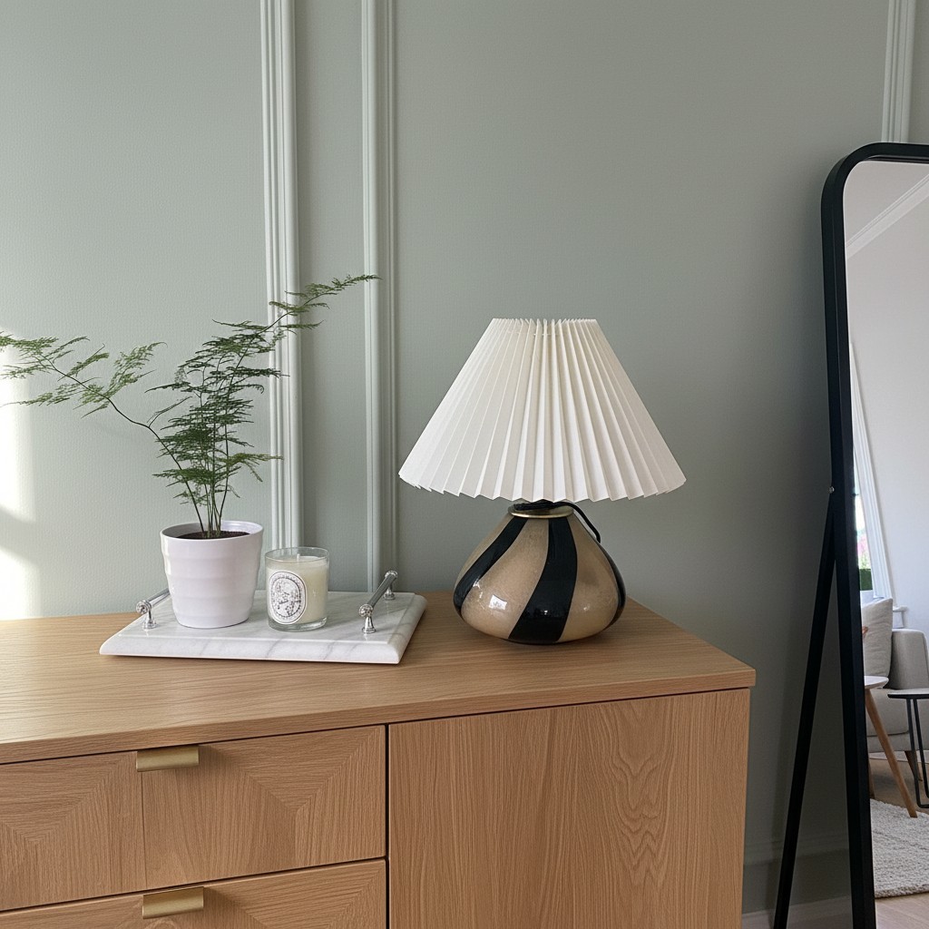 Klantfoto van de Undara tafellamp op een dressoir