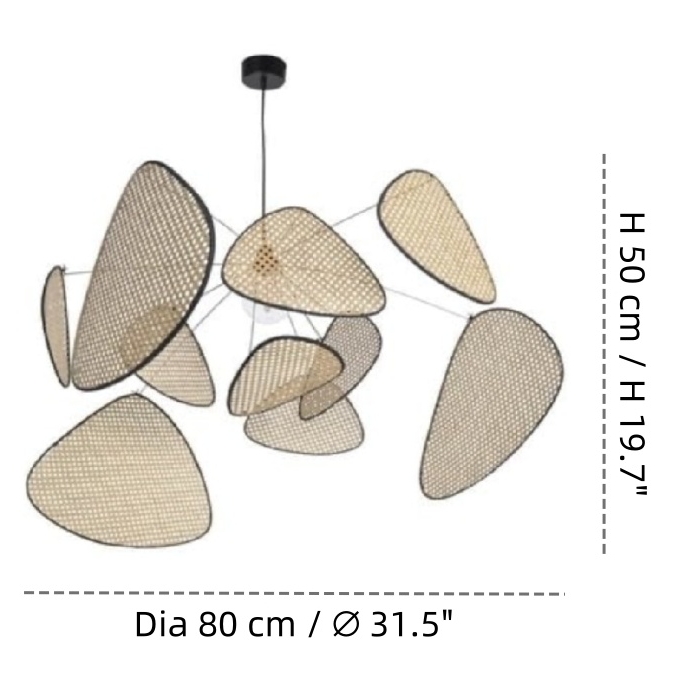 Kroonluchter B Diameter 80 cm × Hoogte 50 cm