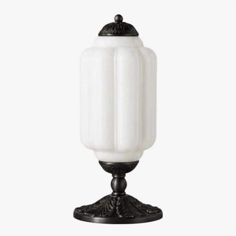 Witte kap met zwarte voet