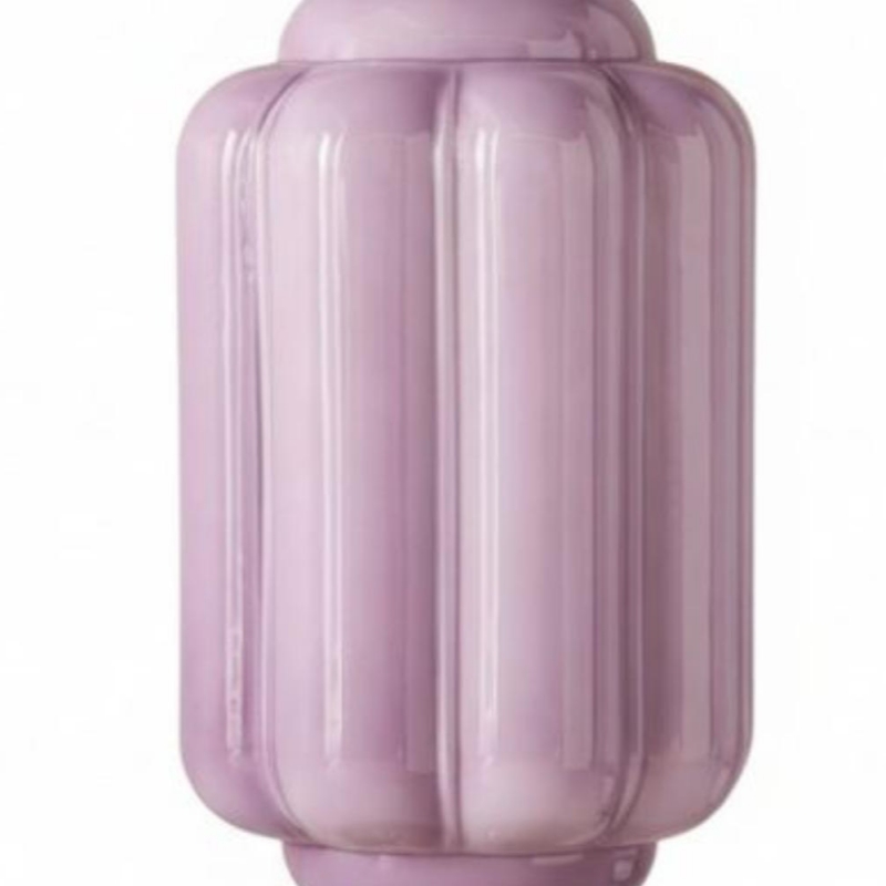 Geribbeld glasdetail van de lamp