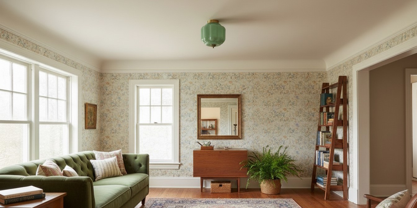 Eloise Classic plafondarmatuur in een gezellige kamer