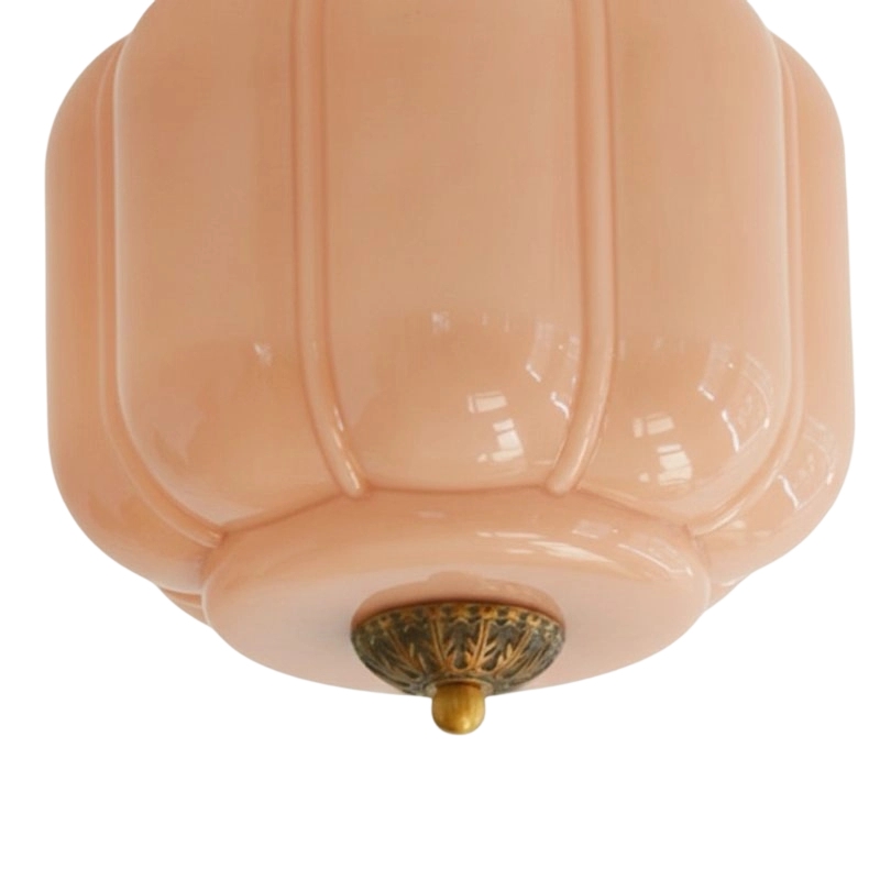 Detail van de opaline glazen kap