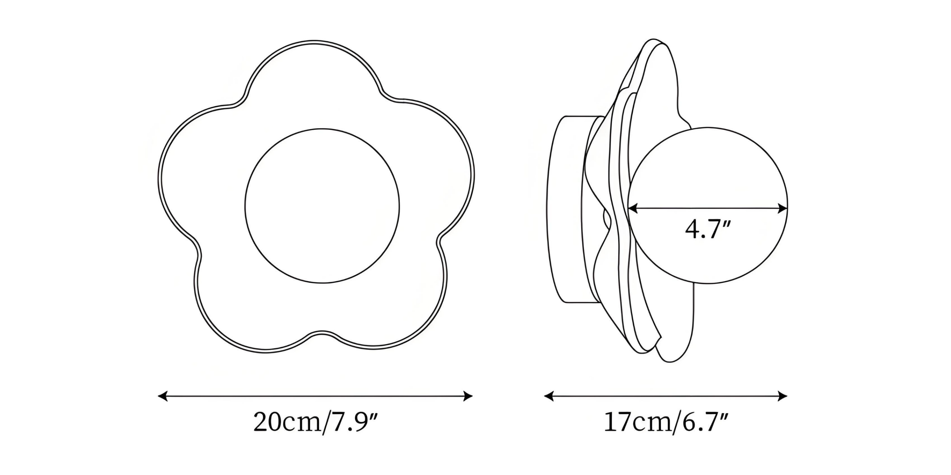 Afmetingen van de LaFleur wandlamp