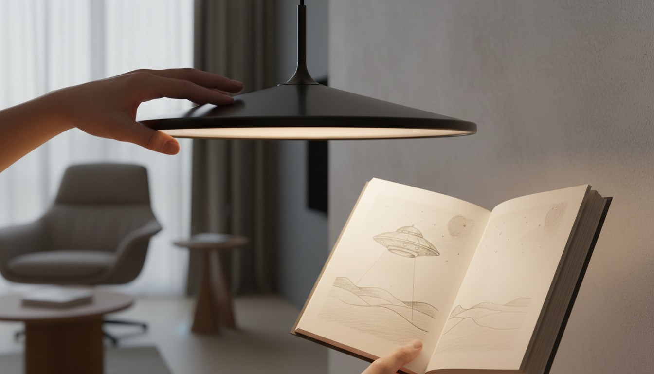 Coole uitstraling van de UFO hanglamp