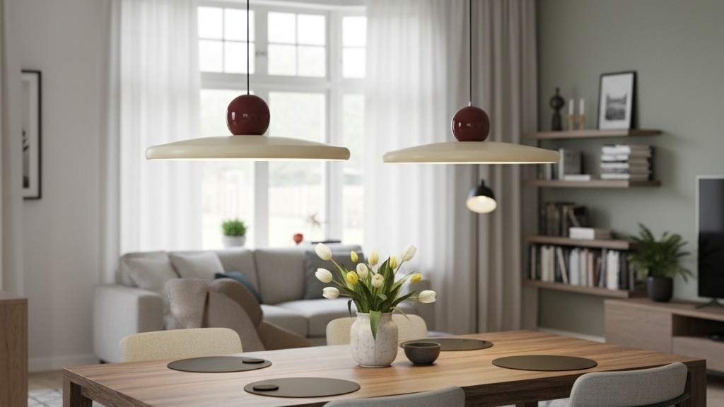 Morandi hanglamp boven een tafel