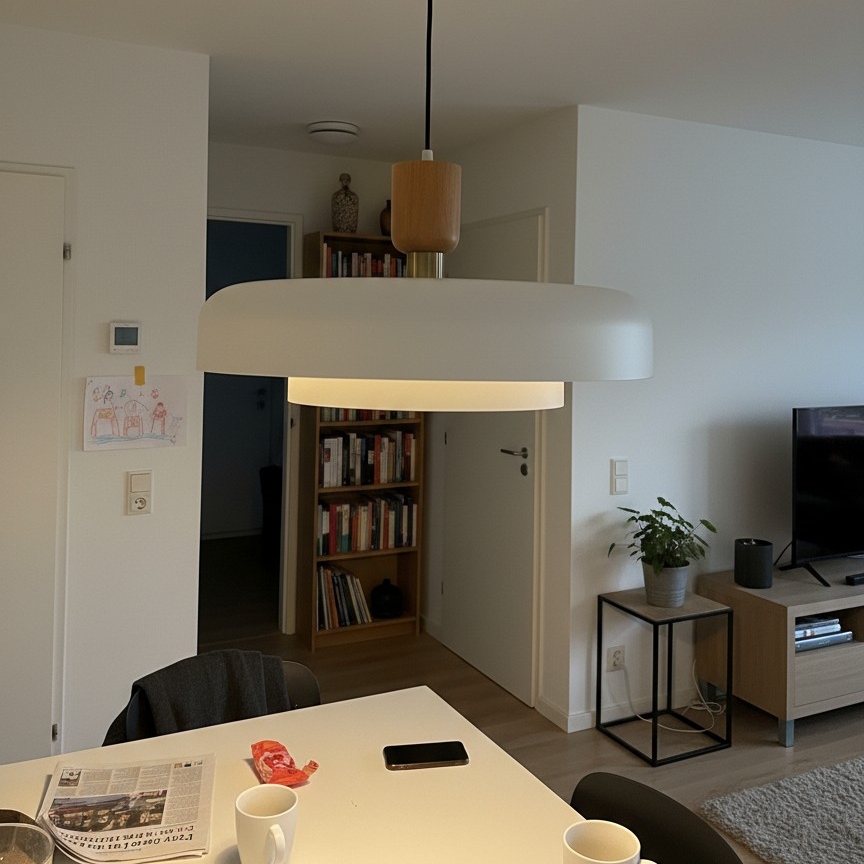Klantfoto met Orbulis pendellamp boven tafel