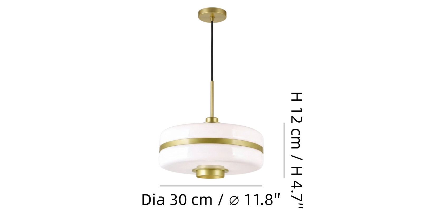 Productgrootte van de Masiro hanglamp